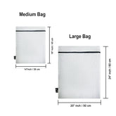Mesh Washing Bags For Delicates by The Silk Space, Size Guide, Medium Bag and Large Bag